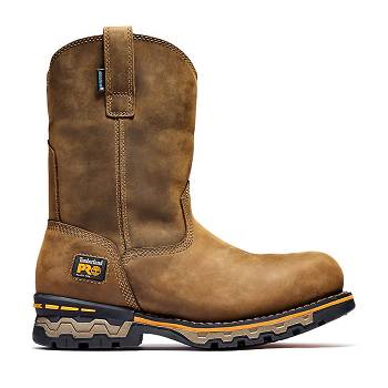 Timberland Férfi PRO AG Boss Alloy Toe Pull-On Vízálló Bakancs Barna